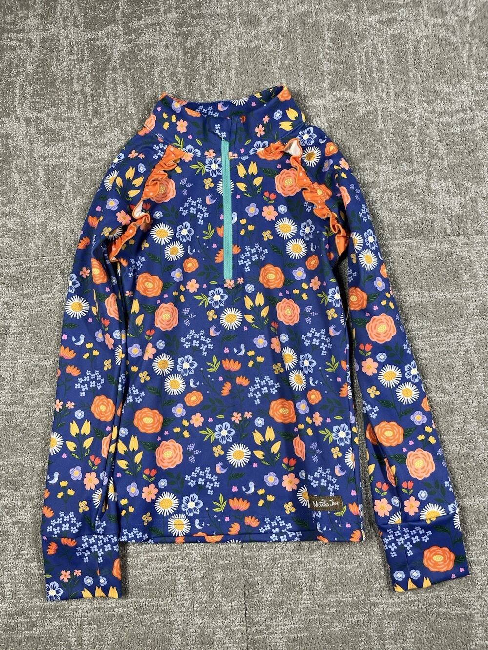 Matilda Jane Long Sleeve Girls Swim Top Shirt Size 8